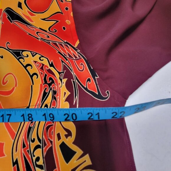 Batik Long Sleeve Red Orange Shirt - NEW - Picture 9 of 12